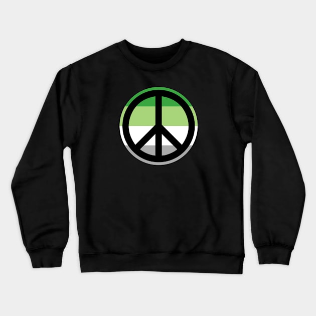Aromantic Peace Crewneck Sweatshirt by Pridish